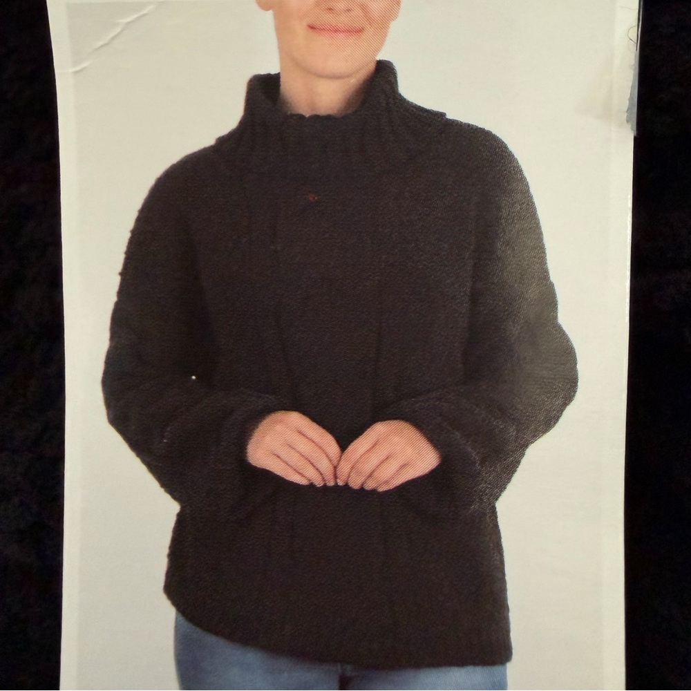 Seven7 Black Chenille Turtleneck Sweater - Picture 9 of 9